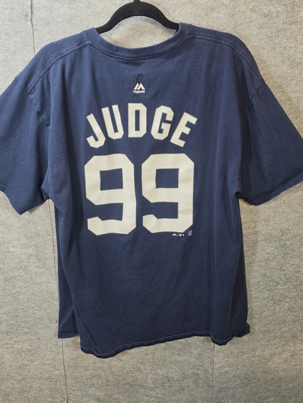 Vintage Majestic Aaron Judge #99 NY Yankees Shirt XL Navy Blue 2017 Rookie Era